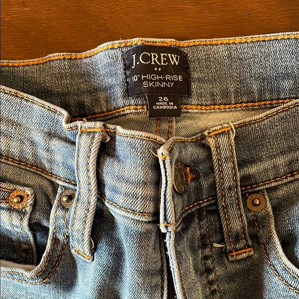 J. Crew 10” High-Rise Skinny Blue Jeans - Picture 5 of 9